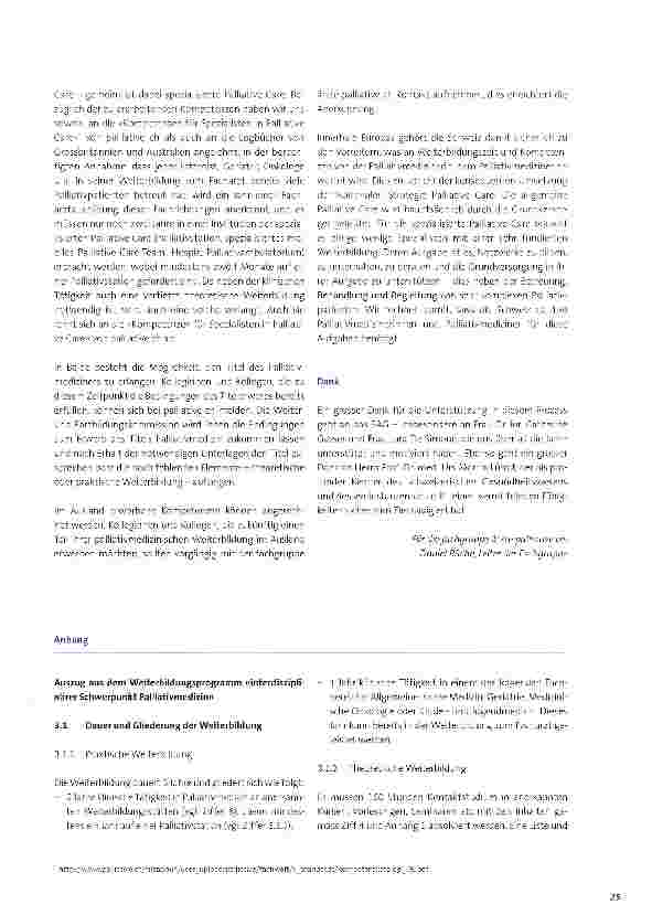 Vorschauseite 2: Palliativmedizin ist eine Subspezialität