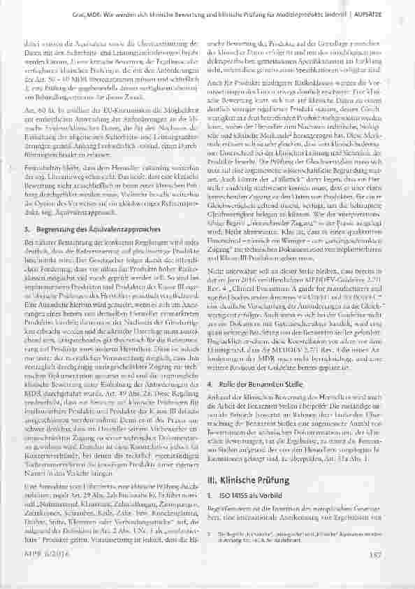 Vorschauseite 2: MDR: Wie werden sich klinische Bewertung und klinische Prüfung für Medizinprodukte ändern?