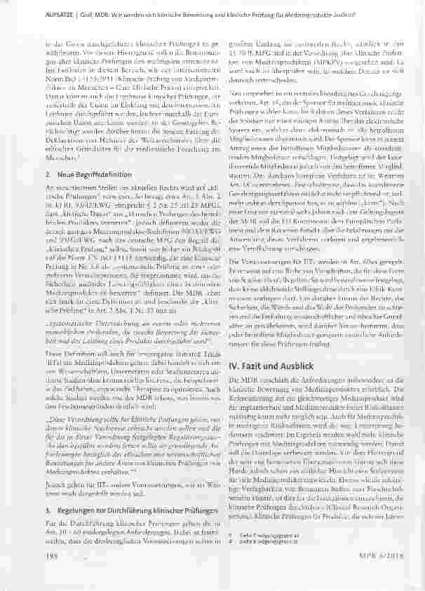 Vorschauseite 3: MDR: Wie werden sich klinische Bewertung und klinische Prüfung für Medizinprodukte ändern?