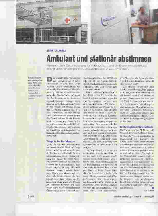 Vorschauseite 1: Ambulant und stationär abstimmen