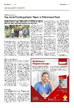 Vorschauseite 1: Das erste Kinderpalliativ-Team in Rheinland-Pfalz