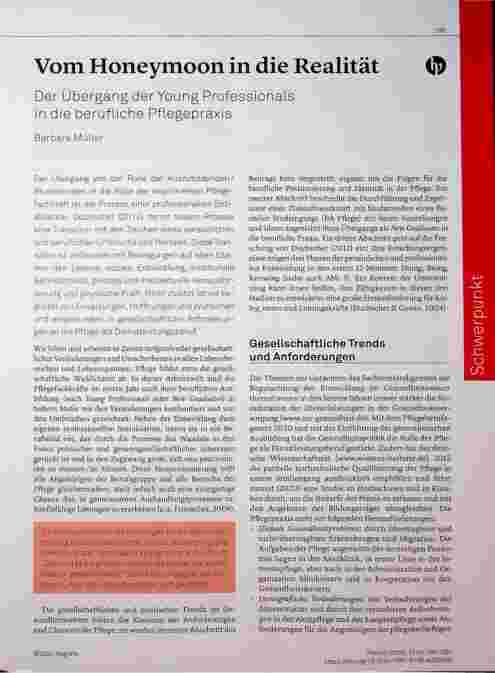 Vorschauseite 1: „Meinen ersten Frühdienst werde ich nie vergessen.“