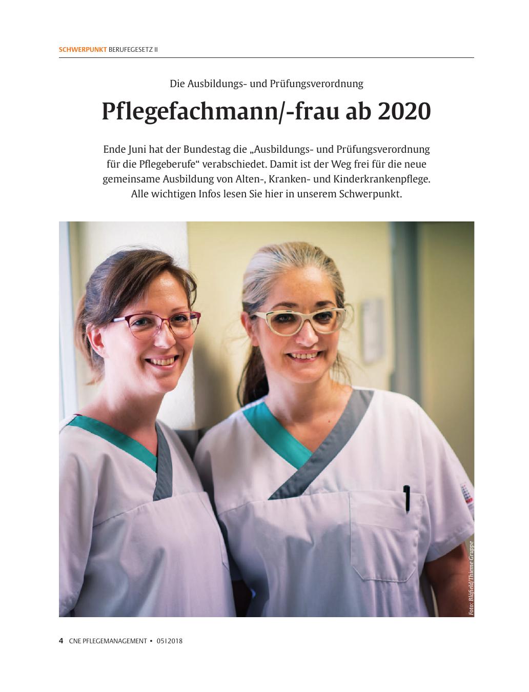 Vorschauseite 1: Pflegefachmann/-frau ab 2020
