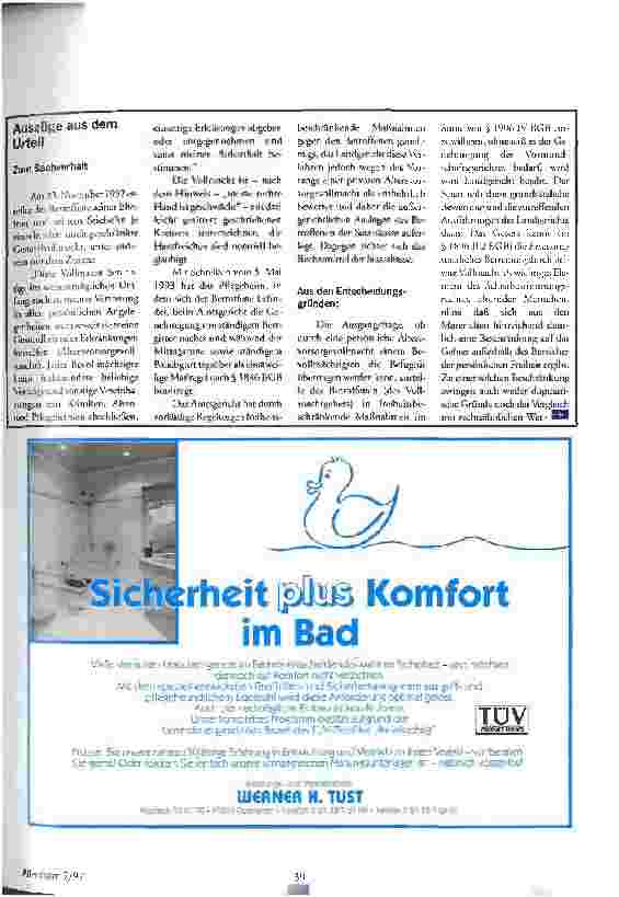 Vorschauseite 2: Das Urteil Vorsorgevollmacht für freiheitsentziehende Maßnahmen?