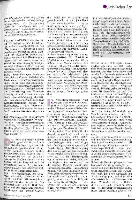 Vorschauseite 2: Darf der Krankenhausträger Nebentätigkeiten verbieten?