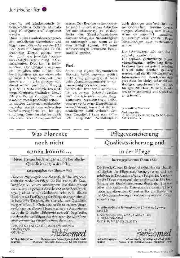 Vorschauseite 3: Darf der Krankenhausträger Nebentätigkeiten verbieten?