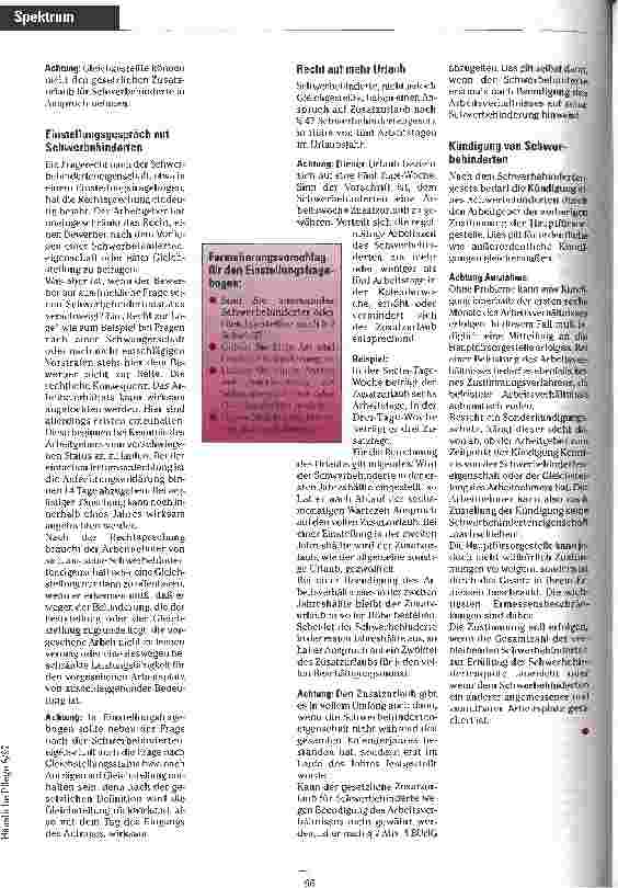 Vorschauseite 2: Die Praxis sieht düster aus Die Beschäftigung von Behinderten in ambulanten Diensten