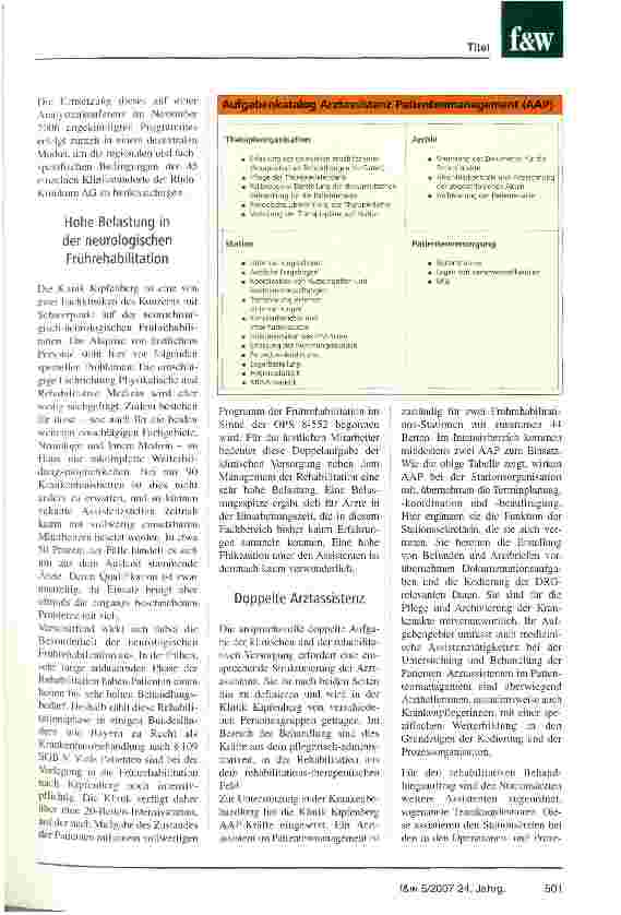 Vorschauseite 2: Neue Rollenverteilung in der Arztassistent