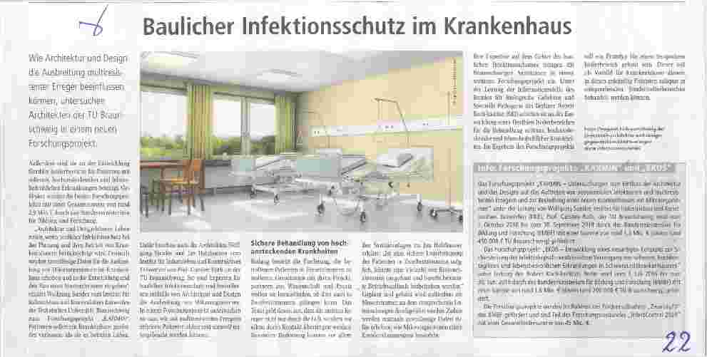 Vorschauseite 1: Baulicher Infektionsschutz im Krankenhaus