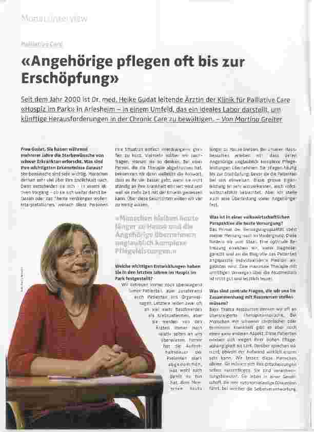 Vorschauseite 1: cAngehörige pflegen oft bis zur Erschöpfung