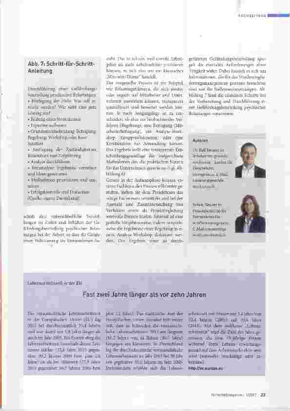 Vorschauseite 6: Die Beurteilung psychischer Belastuttgen Möglichkeiten und Chancen