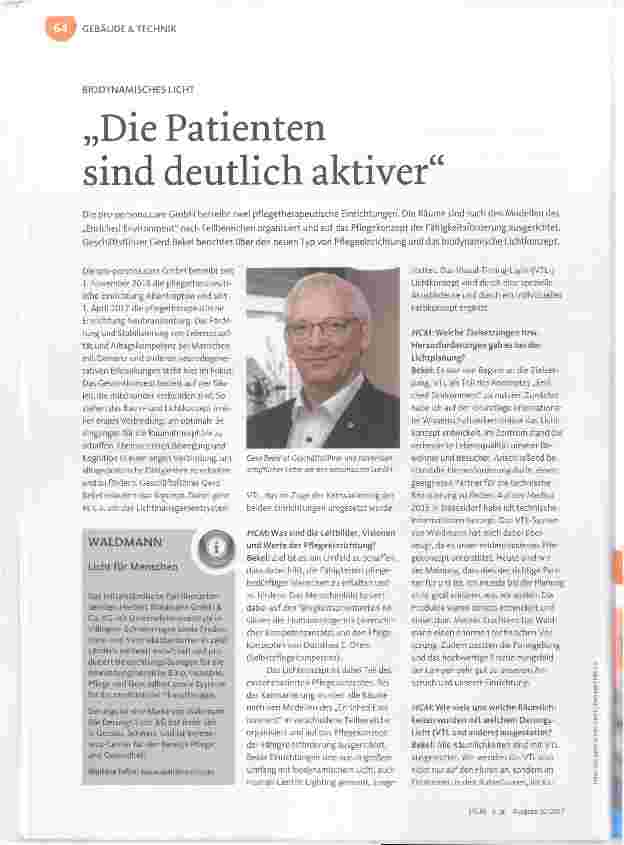 Vorschauseite 1: „Die Patienten sind deutlich aktiver“