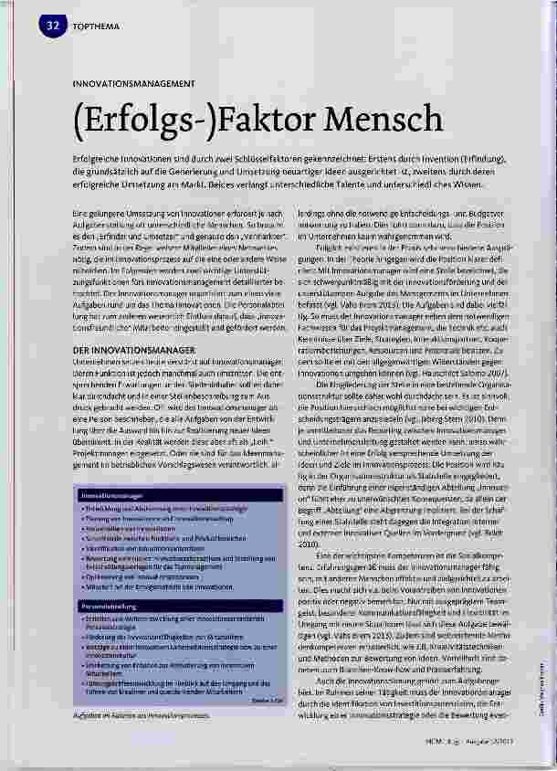 Vorschauseite 1: (Erfolgs-)Faktor Mensch