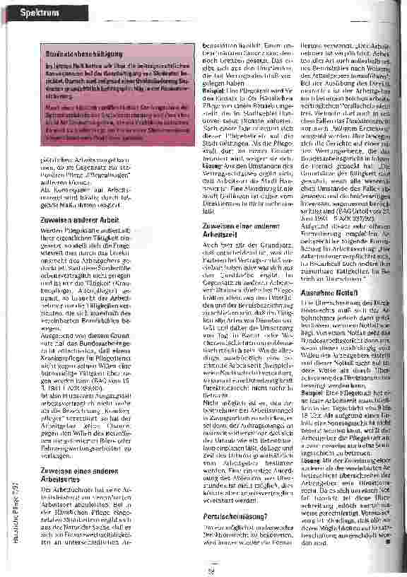 Vorschauseite 2: Pflegefremde Tätigkeiten zumutbar? Die Frage des Direktionsrechts ist entscheidend