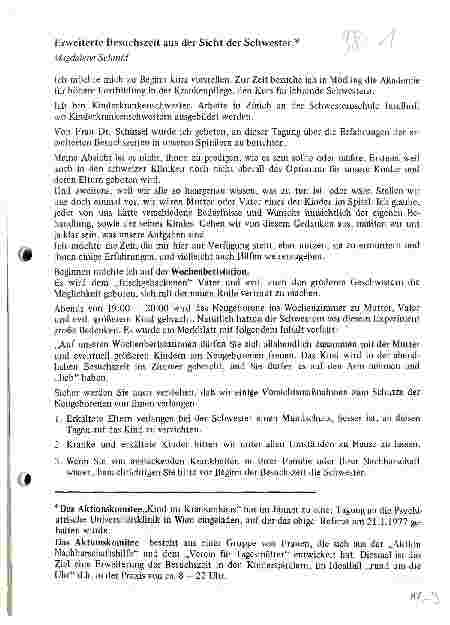 Vorschauseite 1: Erweiterte Besuchszeit aus der Sicht der Schwester