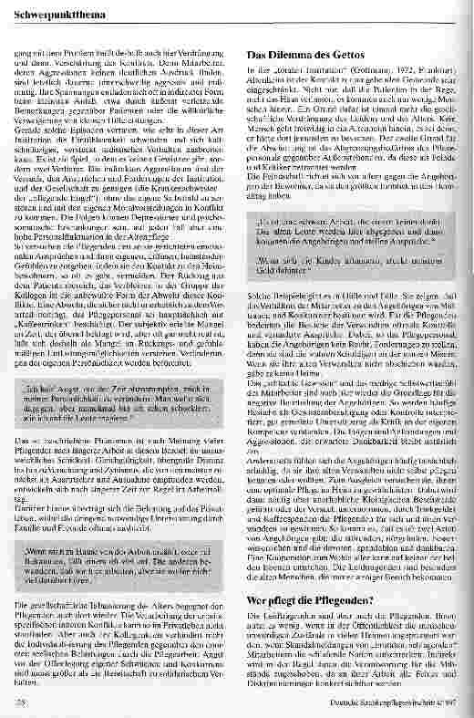 Vorschauseite 3: Beobachtungen im Altenheim Alltag und Probleme des Pflegepersonals