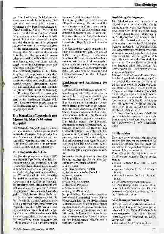 Vorschauseite 2: Krankenpflege in Zimbabwe