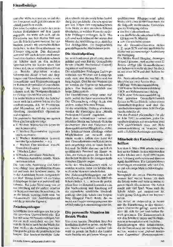 Vorschauseite 4: Krankenpflege in Zimbabwe