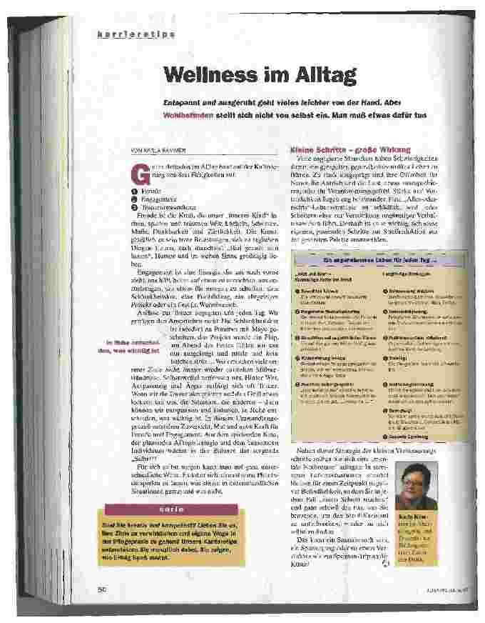 Vorschauseite 1: Wellness im Alltag