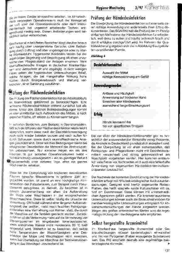 Vorschauseite 5: Hygiene-Monitoring im Krankenhaus