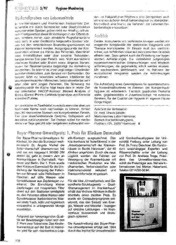 Vorschauseite 6: Hygiene-Monitoring im Krankenhaus
