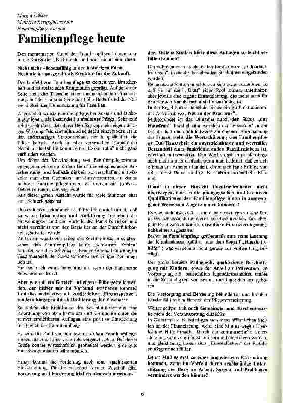 Vorschauseite 1: Familienpflege heute