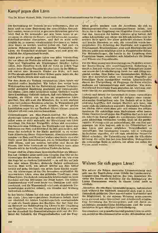 Vorschauseite 1: Kampf gegen den Lärm