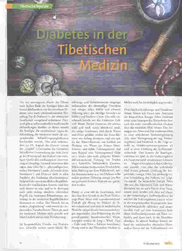 Vorschauseite 1: Diabetes in der Tibetischen Medizin