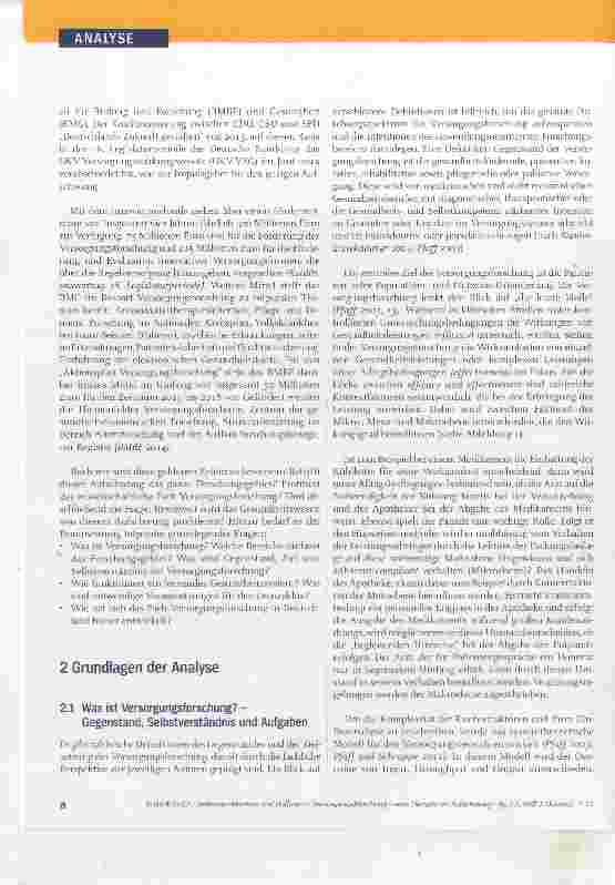 Vorschauseite 2: Versorgungsforschung eine Disziplin im Aufschwung
