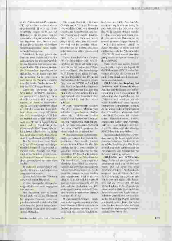 Vorschauseite 2: PNEUMOKOKKEN-IMPFUNG (1) Kritik an den STiKO-Empfehlungen