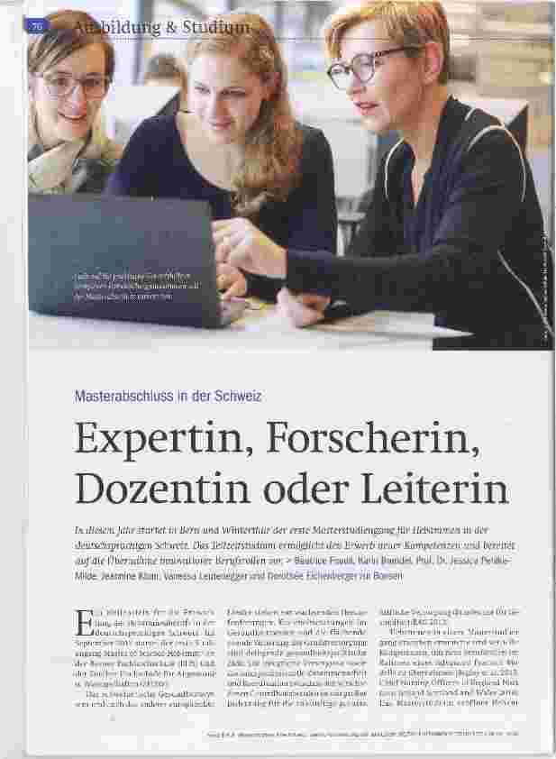 Vorschauseite 1: Expertin, Forscherin, Dozentin oder Leiterin
