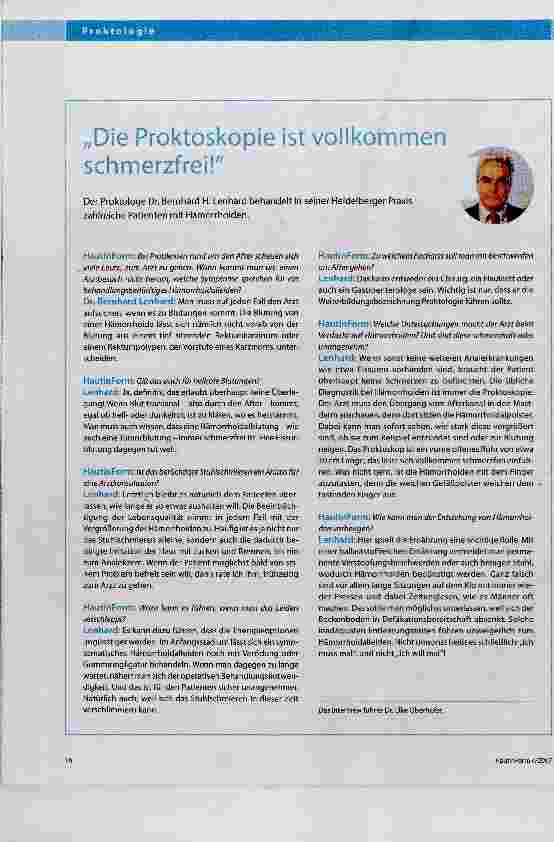 Vorschauseite 3: Hämorrhoiden? Besser früh zum Arzt!