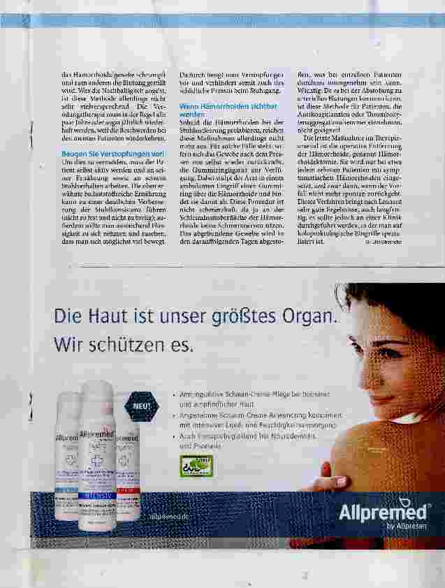 Vorschauseite 4: Hämorrhoiden? Besser früh zum Arzt!