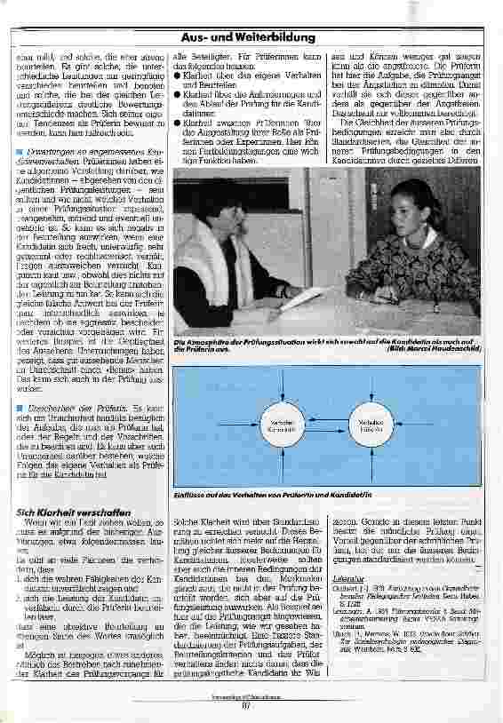 Vorschauseite 2: Standardisieren - aber auch differenzieren Die mündliche Prüfungssituation