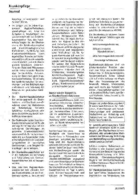 Vorschauseite 2: Die Krankenhaushygiene im Blickfeld - einige juristische Aspekte
