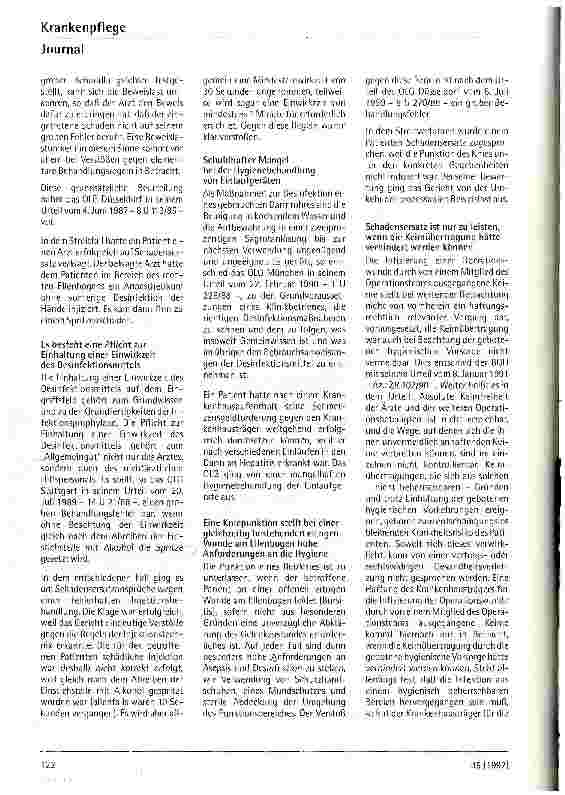 Vorschauseite 4: Die Krankenhaushygiene im Blickfeld - einige juristische Aspekte