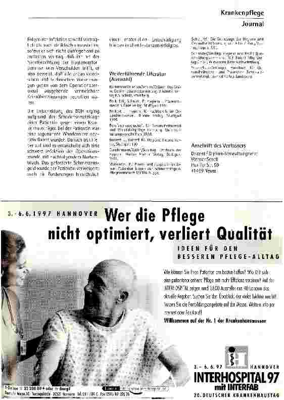 Vorschauseite 5: Die Krankenhaushygiene im Blickfeld - einige juristische Aspekte