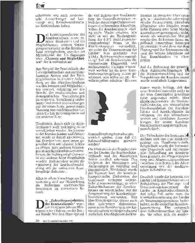 Vorschauseite 3: Das Krankenhaus auf dem Weg ins Jahr 2000 Bericht über die siebten Biersdorfer Krankenhausgespräche 9.-11.09.87