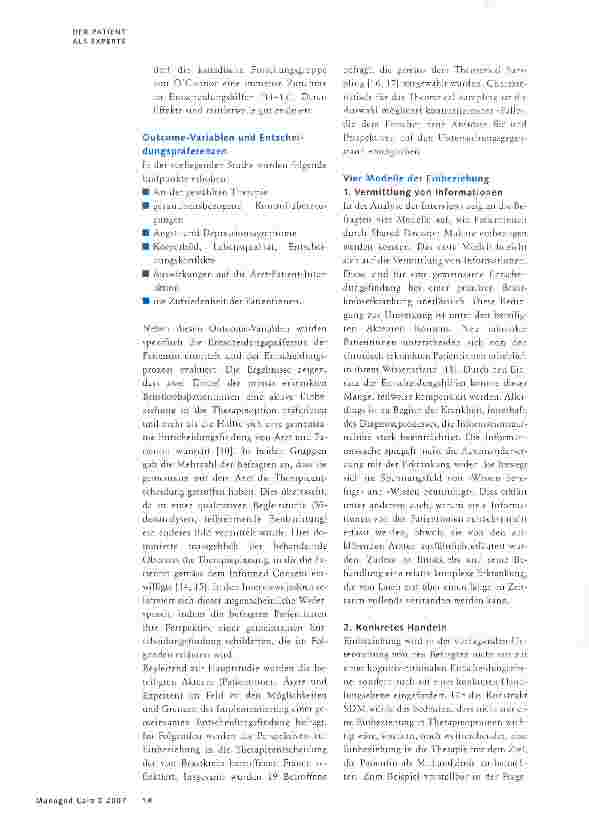 Vorschauseite 2: Gemeinsame Entscheidungsfindung bei Brustkrebspatientinnen