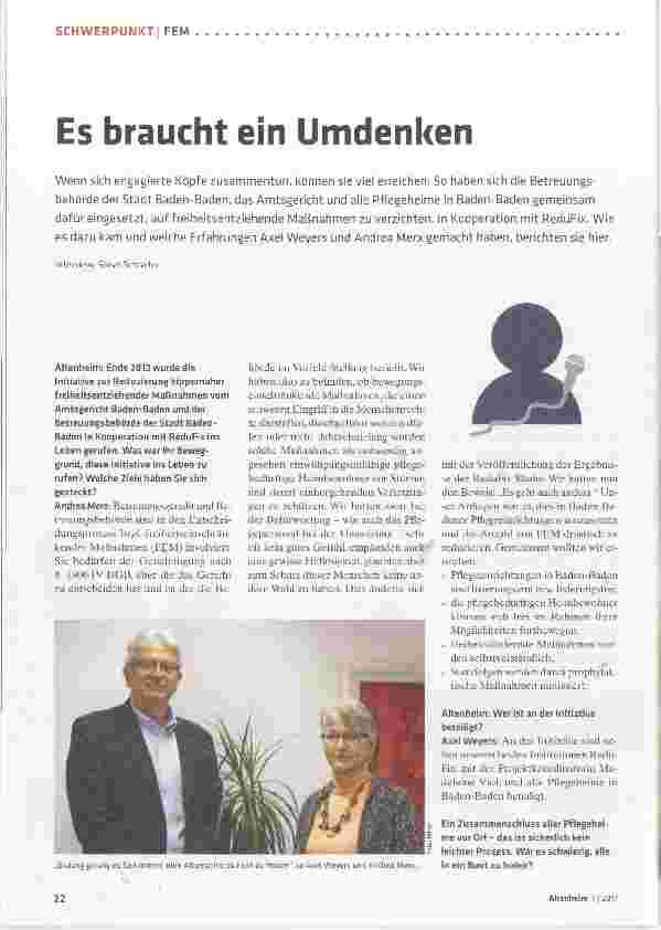 Vorschauseite 1: Es braucht ein Umdenken
