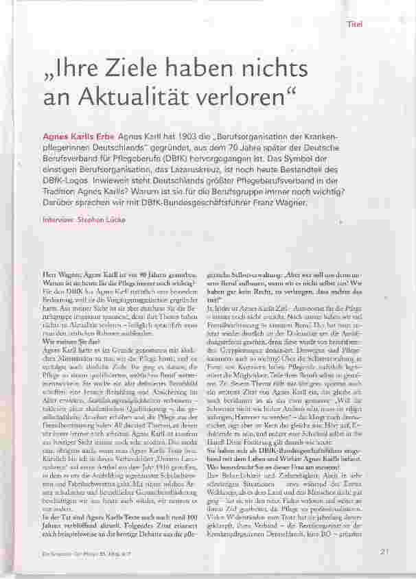 Vorschauseite 2: „Ihre Ziele haben nichts an Aktualität verloren“