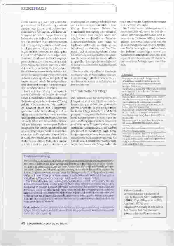 Vorschauseite 3: Konzeptionelle Ansätze in der onkologischen Rehabilitation
