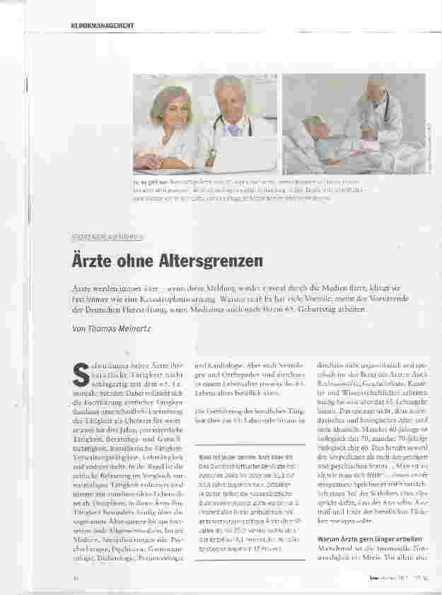 Vorschauseite 1: Ärzte ohne Altersgrenzen