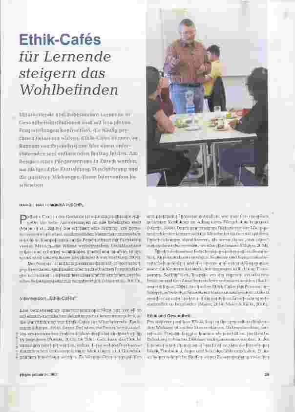 Vorschauseite 1: Ethik-Cafes für Lernende steigern das Wohlbetinden
