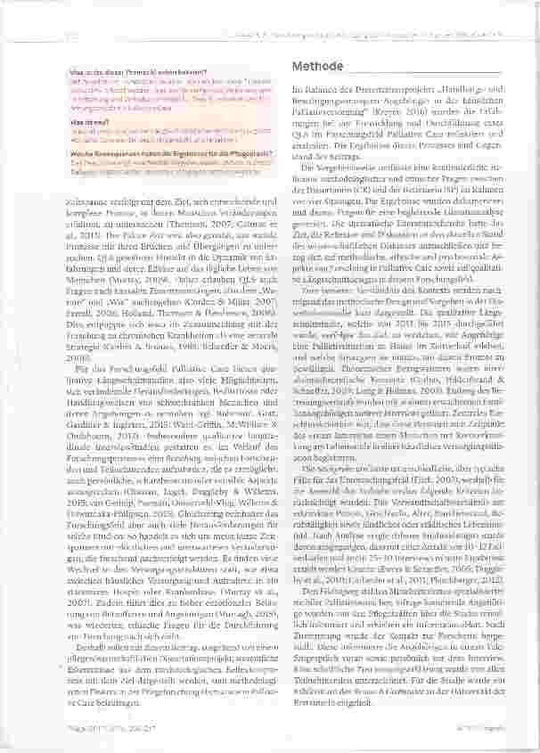 Vorschauseite 2: Qualitative Längsschnittstudien im Forschungsfeld Palliative Care