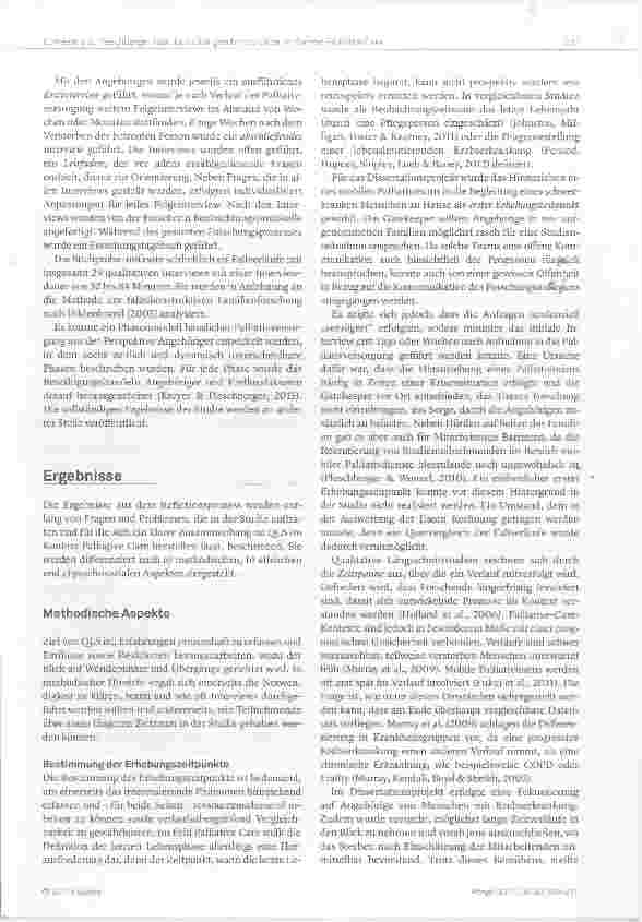 Vorschauseite 3: Qualitative Längsschnittstudien im Forschungsfeld Palliative Care