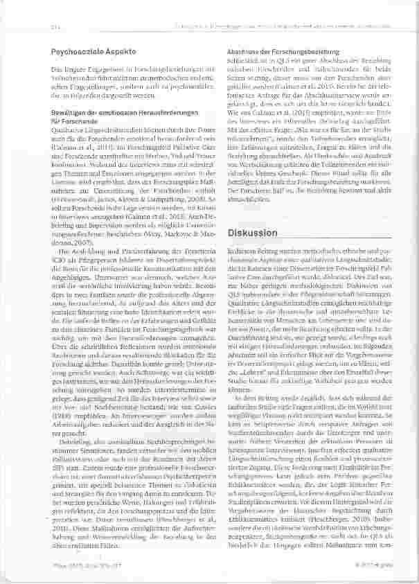 Vorschauseite 6: Qualitative Längsschnittstudien im Forschungsfeld Palliative Care