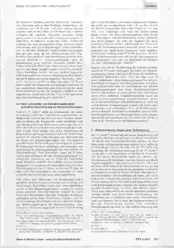 Vorschauseite 5: Gut gemeint, aber schlecht gemacht? Zur Gefahr von Diskriminierungen durch Besitzstandsregelungen in den Tarifverträgen des öffentlichen Dienstes Teil 1
