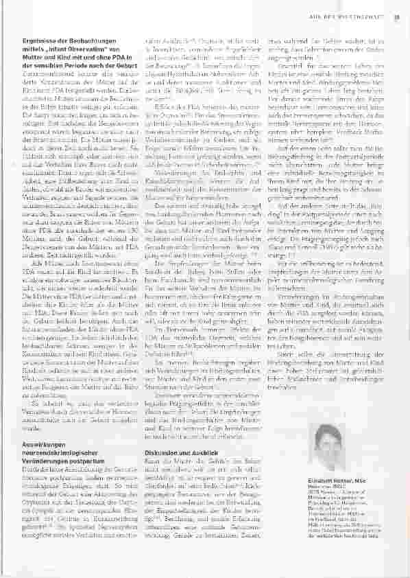 Vorschauseite 4: Über den Einfluss der PDA auf das physiologische und sensible Bindungsverhalten der Mutter-Kind- Einheit in den ersten zwei Stunden postpartum