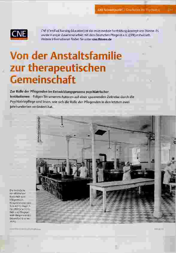 Vorschauseite 1: Von der Anstaltsfamilie zur therapeutischen Gemeinschaft